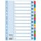 Separatoare carton A4, numere de la 1-12 laminate, ESSELTE Mylar - Papet