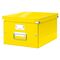 Cutie depozitare medie 370 x 281 x 200 mm, cu manere si capac, LEITZ Click&Store, ALEGE CULOAREA: Galben - 2Papet