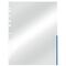 File protectie cristal deschidere partiala si margine colorata, 105 microni, 100 buc/set, A4, ESSELTE, ALEGE CULOAREA: Albastru - 2Papet