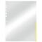 File protectie cristal deschidere partiala si margine colorata, 105 microni, 100 buc/set, A4, ESSELTE, ALEGE CULOAREA: Galben - 2Papet