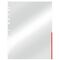 File protectie cristal deschidere partiala si margine colorata, 105 microni, 100 buc/set, A4, ESSELTE, ALEGE CULOAREA: Rosu - 2Papet