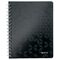 Caiet A5 cu spirala, dictando, coperta plastic PP , 80 file, 80g/mp, LEITZ WOW, ALEGE CULOAREA: Negru - 2Papet
