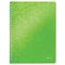 Caiet A4 cu spirala, dictando, coperta plastic PP, 80 file, 80g/mp, LEITZ WOW, ALEGE CULOAREA: Verde - 2Papet