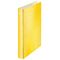 Caiet mecanic A4 cu 4 inele, 25 mm, LEITZ WOW Metalizat, ALEGE CULOAREA: Galben - 3Papet