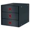 Suport documente birou 3 sertare, LEITZ Cosy Click&Store, ALEGE CULOAREA: Gri antracit - 2Papet