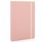 Caiet cu elastic, 210x143 mm dictando, coperta imitatie piele, 96 file, 80g/mp, DELI, ALEGE CULOAREA: Roz - 2Papet