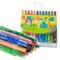 Creioane colorate cerate retractabile DELI, 12 culori/set - Papet