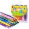 Creioane colorate cerate retractabile DELI, 24 culori/set - Papet