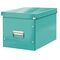 Cutie depozitare mare 360 x 310 x 320 mm, forma CUB cu manere si capac, LEITZ Click&Store, ALEGE CULOAREA: Turcoaz - 2Papet