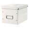 Cutie depozitare medie 260 x 260 x 240 mm, forma CUB cu manere si capac, LEITZ Click&Store, ALEGE CULOAREA: Alb - 2Papet