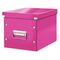 Cutie depozitare medie 260 x 260 x 240 mm, forma CUB cu manere si capac, LEITZ Click&Store, ALEGE CULOAREA: Roz - 2Papet