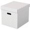 Set 3 cutii depozitare 360 x 320 x 310 mm cu capac, ESSELTE Recycle Alb - Papet