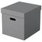 Set 3 cutii depozitare 360 x 320 x 310 mm cu capac, ESSELTE Recycle Gri - Papet