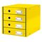Suport documente birou 4 sertare, LEITZ Click&Store, ALEGE CULOAREA: Galben - 2Papet