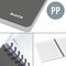 Caiet A4 cu spirala, matematica, coperta plastic PP, 90 file, 90g/mp, LEITZ Office, ALEGE CULOAREA: Rosu - 3Papet
