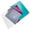 Mapa plastic A4 cu elastic si burduf 30 mm, LEITZ WOW Jumbo, ALEGE CULOAREA: Turcoaz - 4Papet
