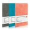Caiet A5 dictando, coperta imitatie piele, 96 file, 80g/mp, DELI Soft, ALEGE CULOAREA: Turcoaz - 3Papet