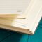 Caiet A5 dictando, coperta imitatie piele, 96 file, 80g/mp, DELI Soft, ALEGE CULOAREA: Turcoaz - 7Papet