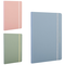 Caiet cu elastic, 210x143 mm dictando, coperta imitatie piele, 96 file, 80g/mp, DELI, ALEGE CULOAREA: Roz - Papet