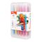 Carioci cu 2 capete, varf pensula si liner, DELI, 12 culori/set - Papet