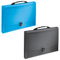 Servieta plastic 388 x 291 x 42 mm, cu 12 compartimente, ESSELTE Vivida, ALEGE CULOAREA: Albastru - Papet