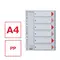 Separatoare plastic A4, numere de la 1-6, ESSELTE - 5Papet