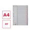 Separatoare plastic A4, numere de la 1-20, ESSELTE - 5Papet