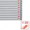 Separatoare plastic A4, numere de la 1-20, ESSELTE - 2Papet