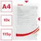 File protectie transaprente, deschidere in "L", 115 microni, 10 buc/set, A4, ESSELTE - 3Papet