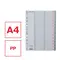 Separatoare plastic A4, numere de la 1-54, ESSELTE - 4Papet