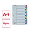 Separatoare carton A4, numere de la 1-12 laminate, ESSELTE Mylar - 5Papet