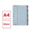 Separatoare carton A4, litere A-Z taste laminate, ESSELTE Mylar - 4Papet