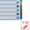 Separatoare carton A4, numere de la 1-12 laminate, ESSELTE Mylar - 3Papet