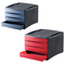 Suport documente birou 4 sertare, FELLOWES G2DESK, ALEGE CULOAREA: Rosu - Papet