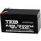 Acumulator AGM VRLA 12V 1,4Ah, dimensiuni 97 x 43 x 52 mm F1, TED Electric - Papet