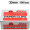 Agrafe birou 33mm, 100 buc/cutie, B4U - Papet