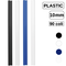 Baghete din plastic pentru legat documente, 10 mm, capacitate de legare 90 coli - Papet