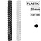 Inele din plastic pentru indosariere, 28 mm, capacitate de legare 270 coli - Papet